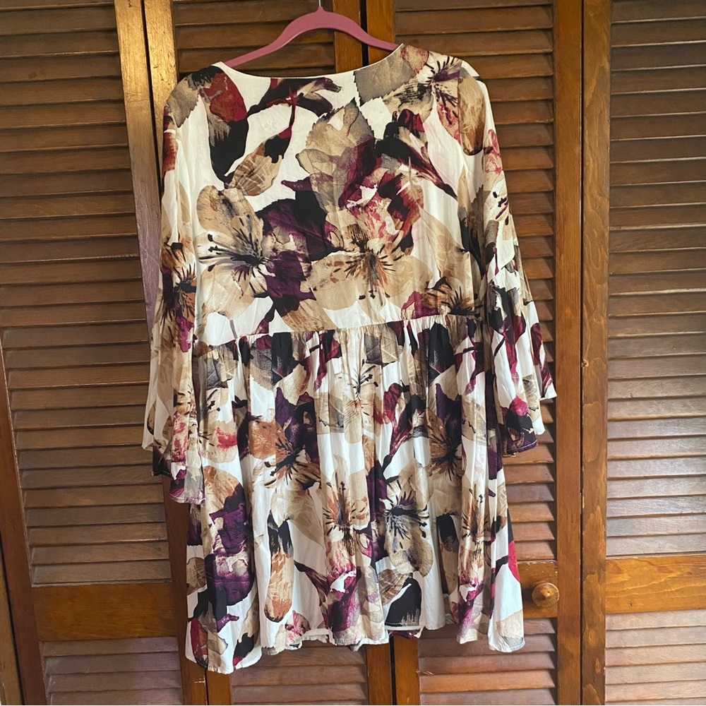 Women’s floral long sleeve dress - Picture 3 of 6